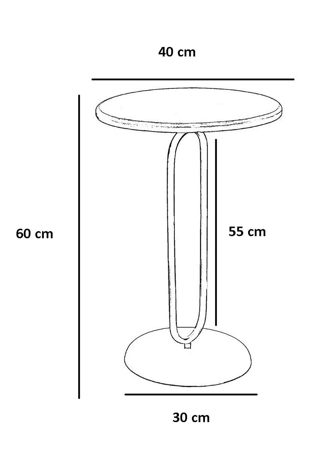 Table d'appoint - Black/Oak - 253NSR1162