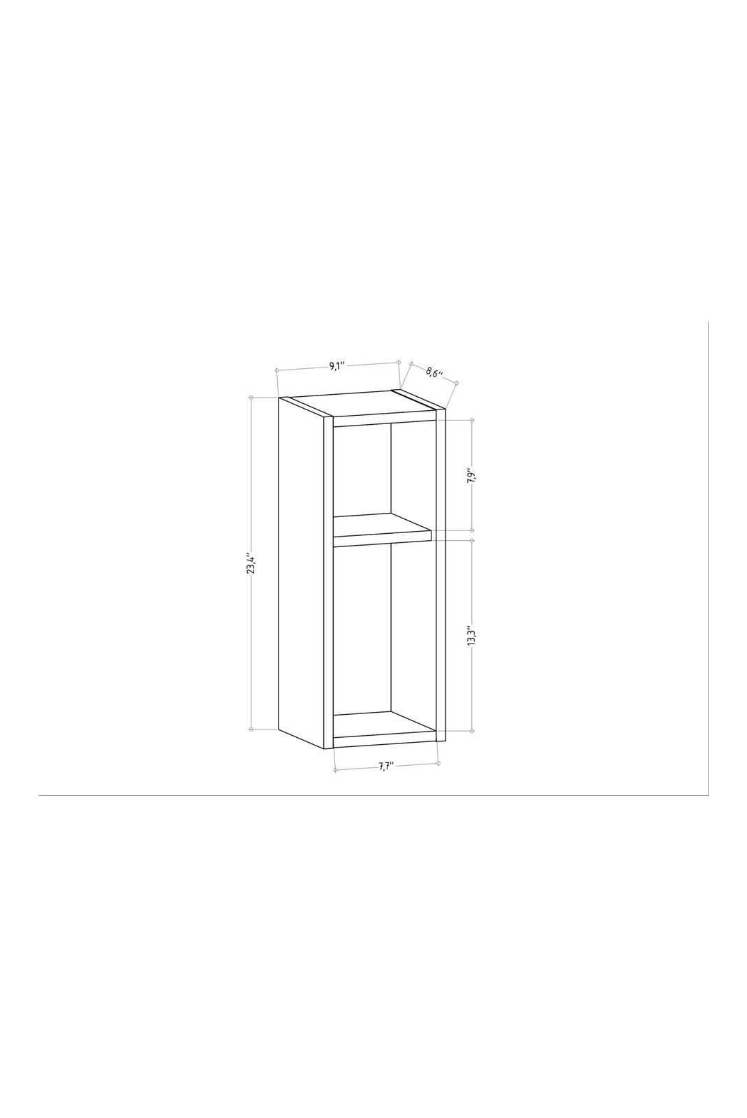 Table de nuit - White - 322RTC1621