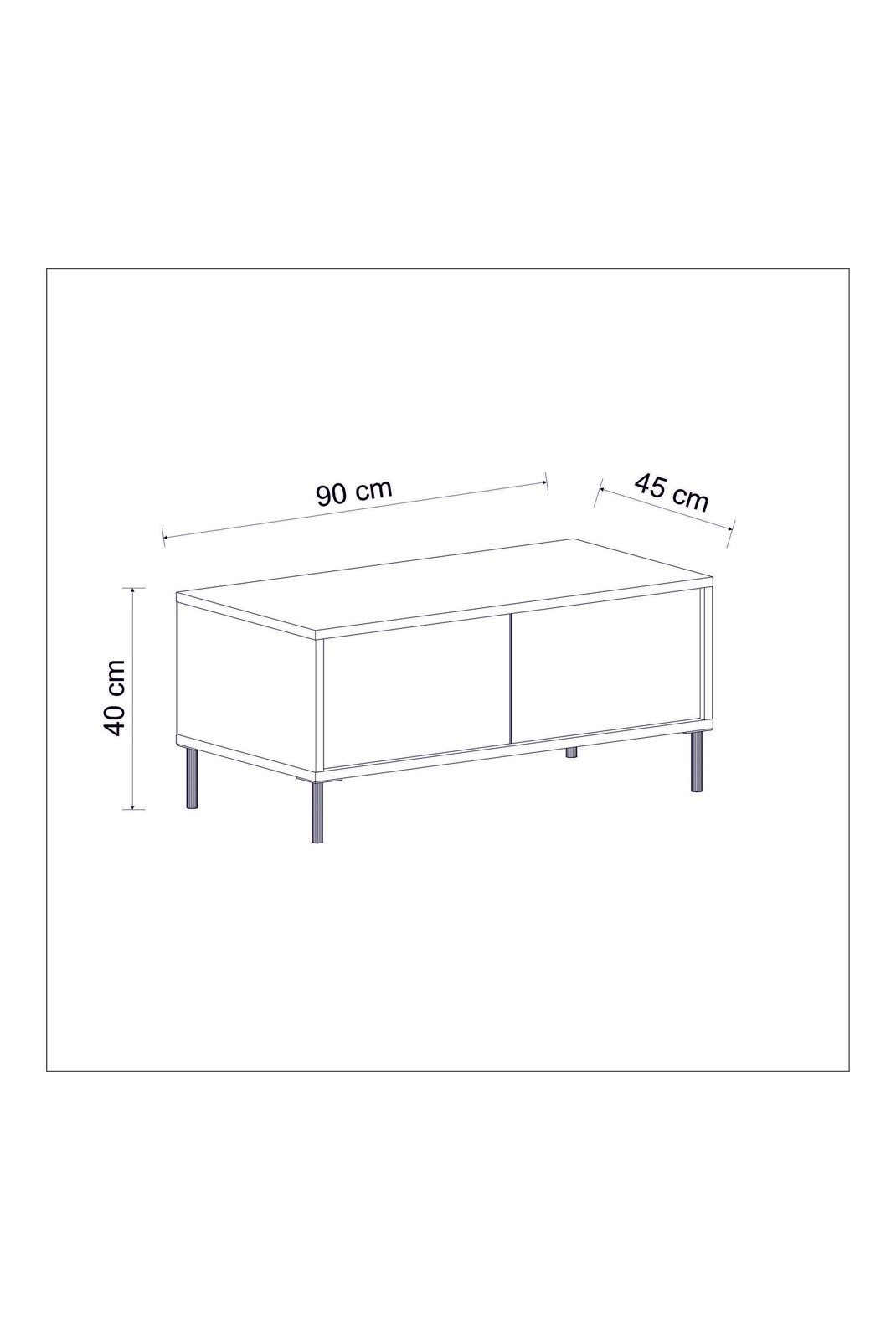 Table basse - Travertine/Gold - 382NRC1532