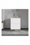 Table de nuit - White/Gold - 382NRC1805