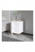 Table de nuit - White/Gold - 382NRC1805