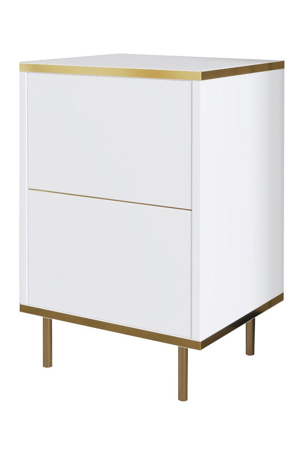 Table de nuit - White/Gold - 382NRC1805