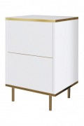 Table de nuit - White/Gold - 382NRC1805