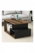 Table basse - Dark Walnut/Black Marble - 389MZA1145