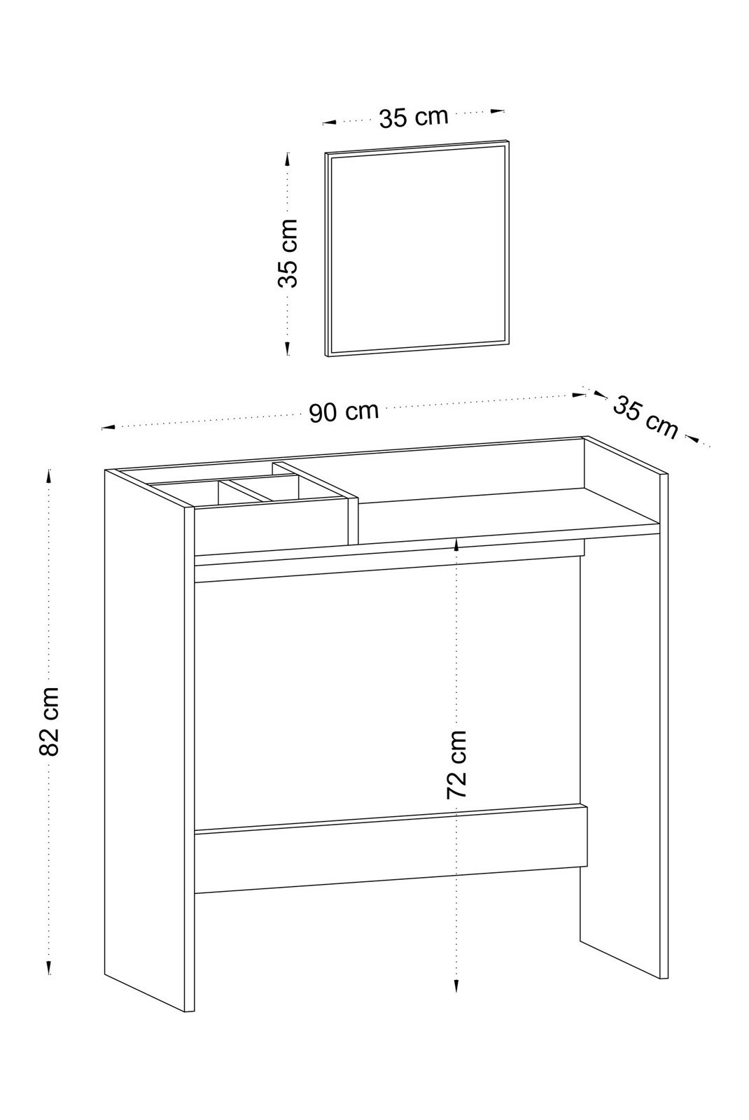 Table de maquillage - White - 393MRD1319