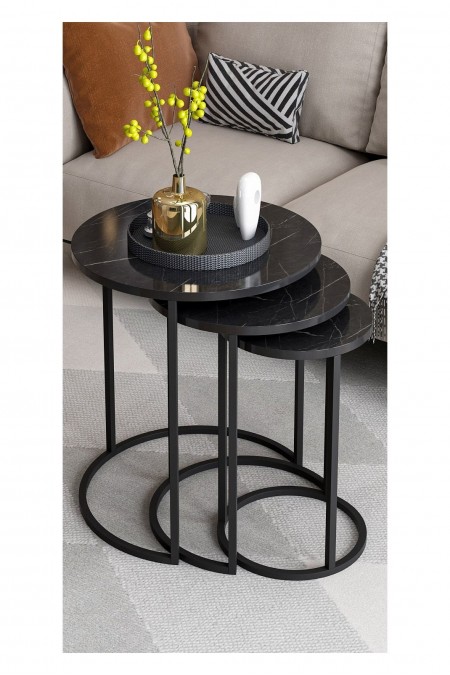 Table gigogne (3 pièces) - Black - 506MNR1233