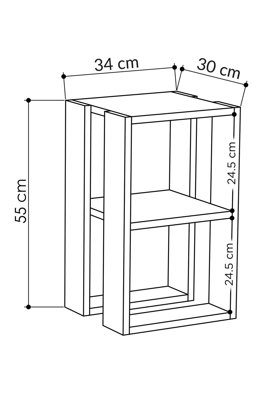 Table de nuit - White - 776HMS3410