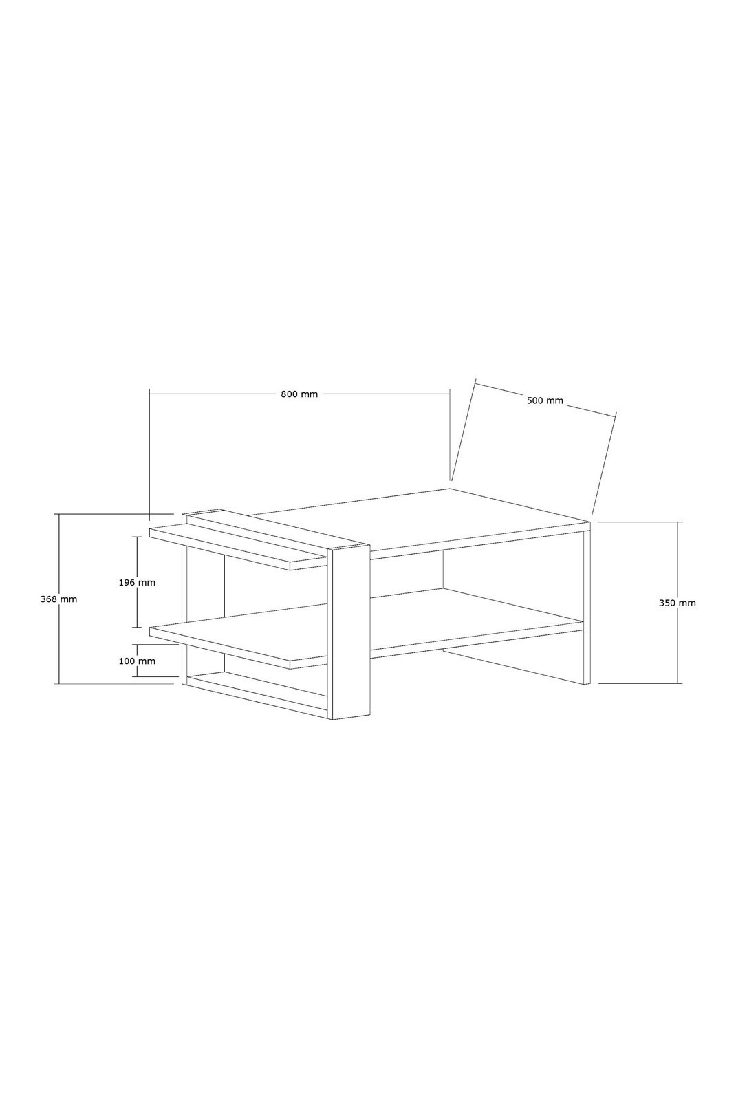 Table basse - Walnut/White - 835PUQ2816