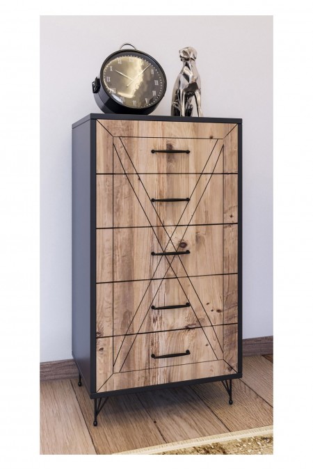 Buffet - Anthracite/Oak - 854KLN3402