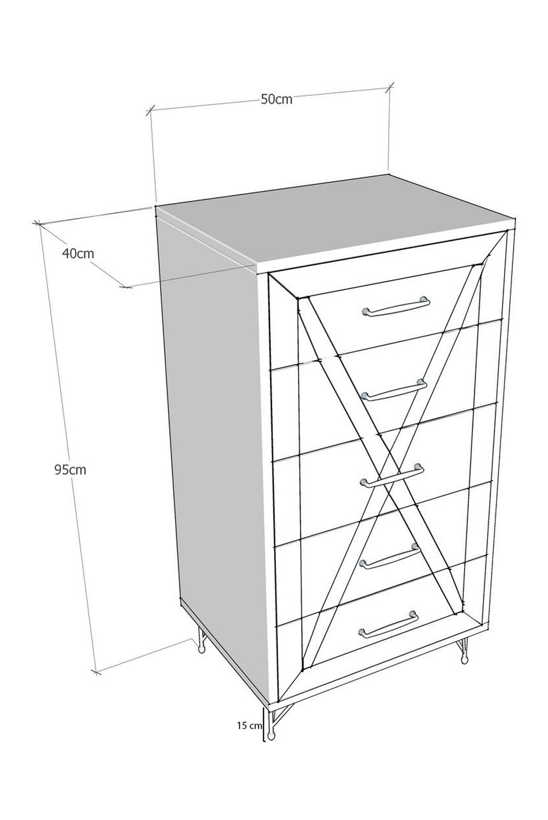 Buffet - Anthracite/Oak - 854KLN3402