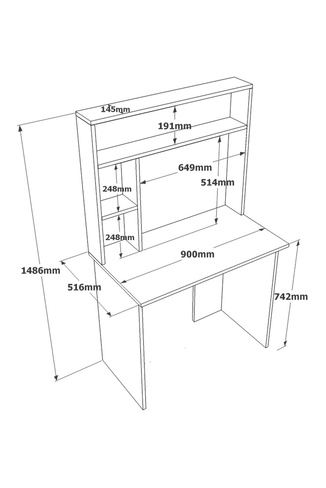 Bureau - Atlantic Pine/White - 956LCS1136