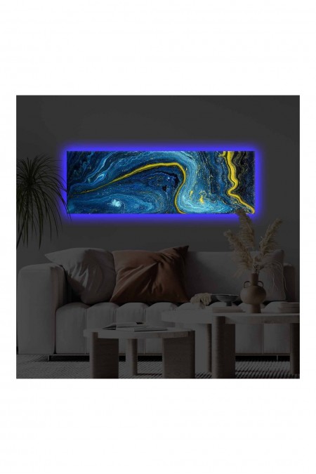 Peinture décorative sur toile éclairée par LED - Multicolor - 139LDG1101