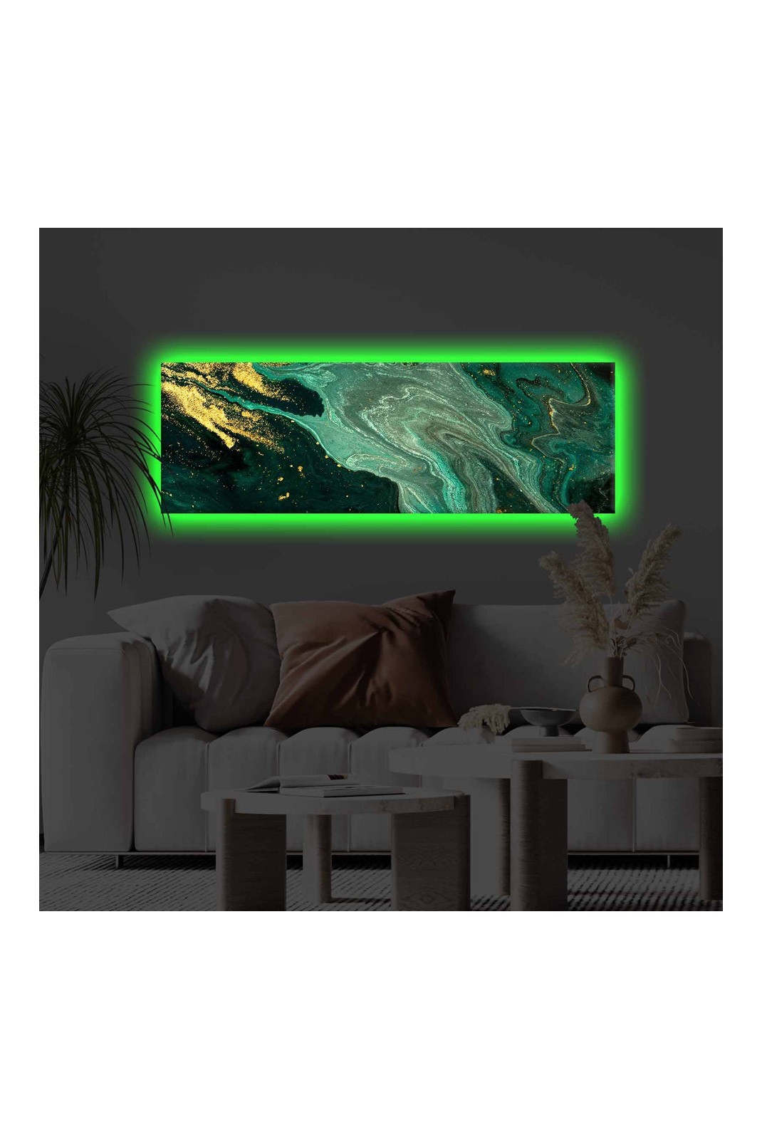 Peinture décorative sur toile éclairée par LED - Multicolor - 139LDG1110