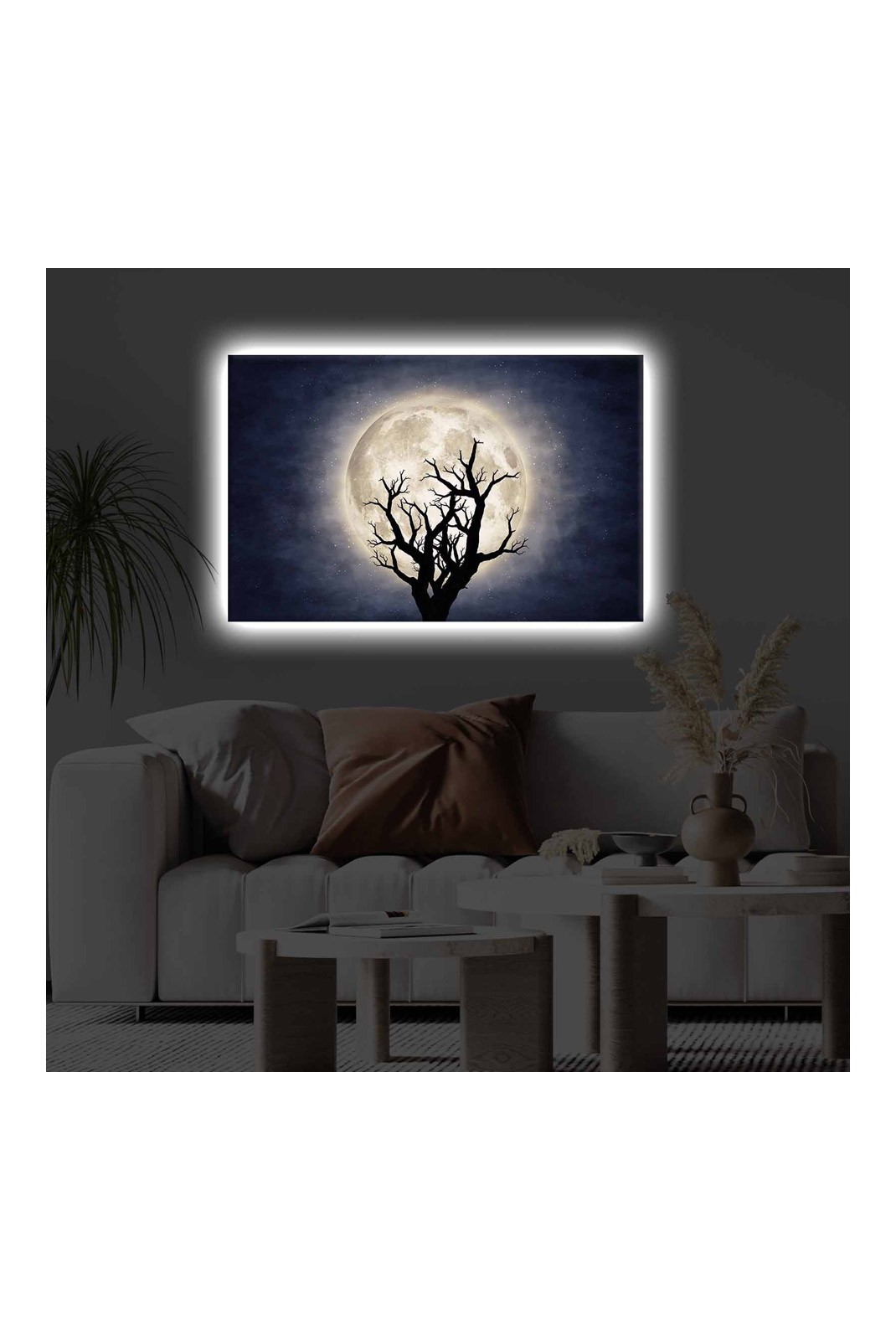 Peinture décorative sur toile éclairée par LED - Multicolor - 139LDG1120