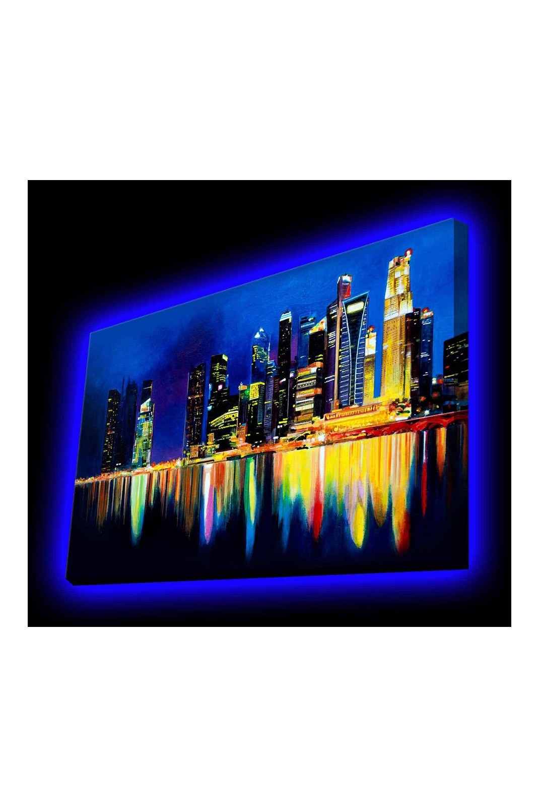 Peinture décorative sur toile éclairée par LED - Multicolor - 139LDG1128