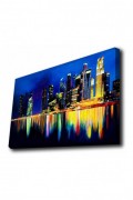 Peinture décorative sur toile éclairée par LED - Multicolor - 139LDG1128