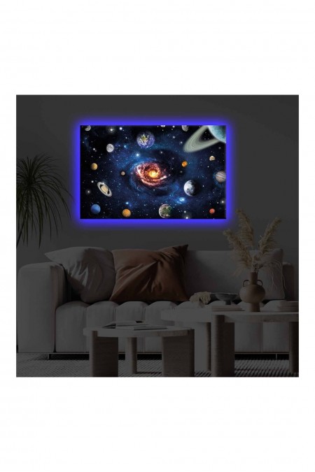 Peinture décorative sur toile éclairée par LED - Multicolor - 139LDG1137