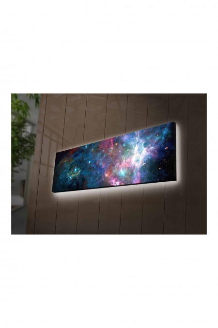 Peinture décorative sur toile éclairée par LED - Multicolor - 254LED4305