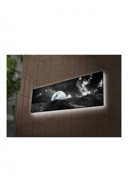 Peinture décorative sur toile éclairée par LED - Multicolor - 254LED4309