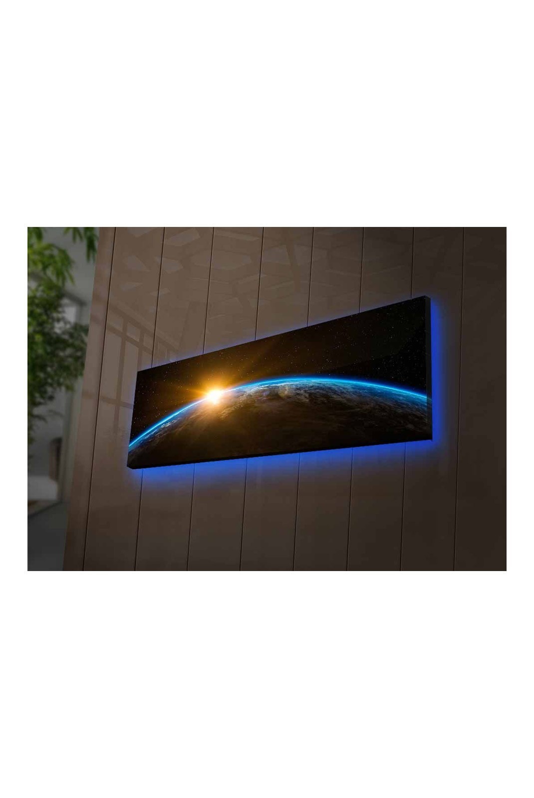 Peinture décorative sur toile éclairée par LED - Multicolor - 254LED4318