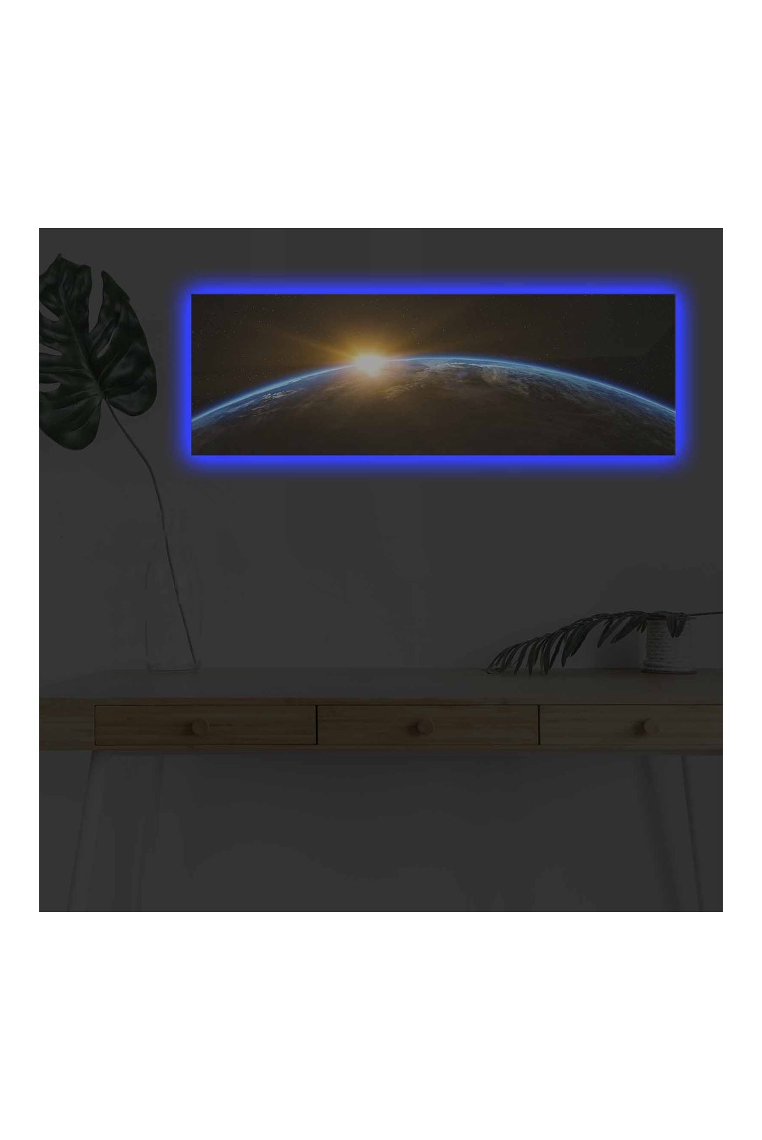 Peinture décorative sur toile éclairée par LED - Multicolor - 254LED4318