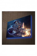 Peinture décorative sur toile éclairée par LED - Multicolor - 254LED4329