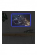 Peinture décorative sur toile éclairée par LED - Multicolor - 254LED4329