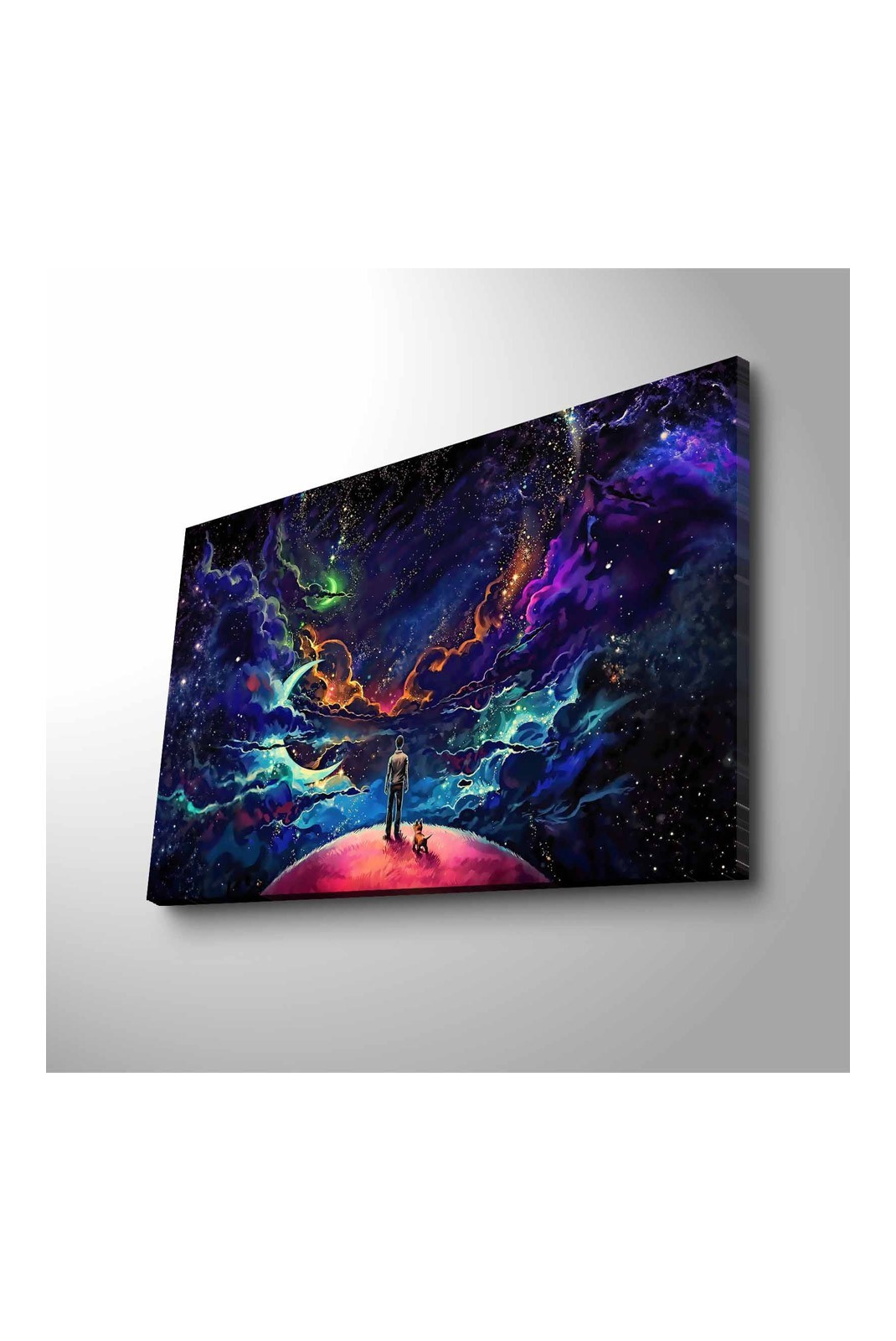 Peinture décorative sur toile éclairée par LED - Multicolor - 254LED4332