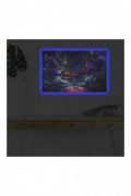 Peinture décorative sur toile éclairée par LED - Multicolor - 254LED4332