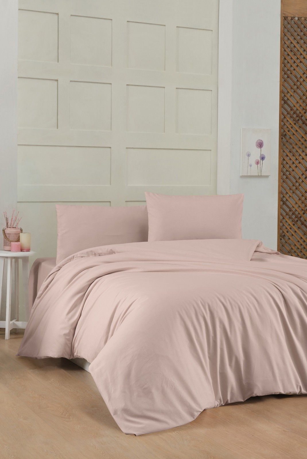 Ensemble housse de couette + taie d'oreiller  240x220 - Dusty Rose - 121VCT62475