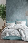 Ensemble housse de couette + taie d'oreiller  140x200 - Mint / White - 129CTN32586