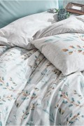 Ensemble housse de couette + taie d'oreiller  140x200 - Mint / White - 129CTN32586