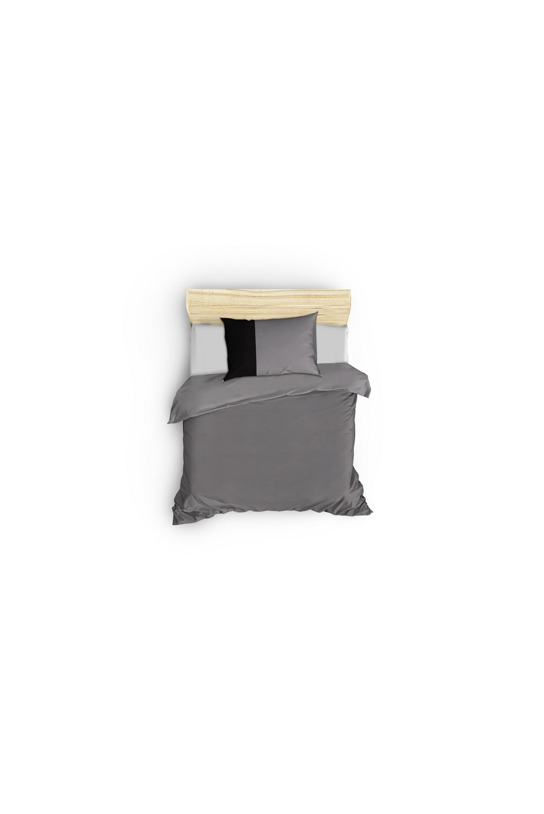 Ensemble housse de couette + taie d'oreiller  140x200 - Grey / Black - 129CTN32692