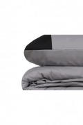 Ensemble housse de couette + taie d'oreiller  140x200 - Grey / Black - 129CTN32692