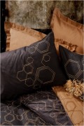 Ensemble housse de couette + taie d'oreiller  140x200 - Copper / Black - 129CTN32708