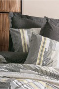 Ensemble housse de couette + taie d'oreiller  140x200 - Mink / Dark Grey / Yellow - 129CTN34414