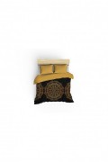 Ensemble housse de couette + taie d'oreiller  240x220 - Gold / Black - 129CTN63660