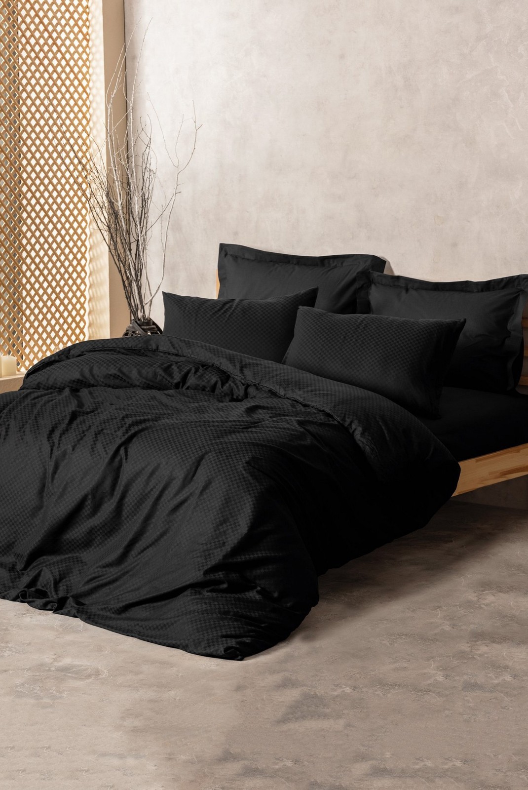 Ensemble housse de couette + taie d'oreiller  240x220 - Black - 129CTN64621