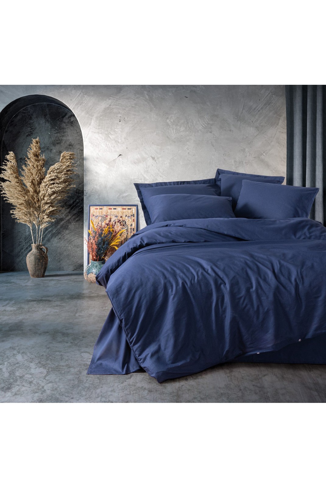 Ensemble housse de couette + taie d'oreiller  240x220 - Dark Blue - 129CTN64628