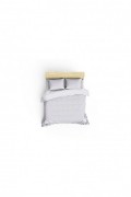 Ensemble housse de couette + taie d'oreiller en satin 260x220 - White - 129CTN93488