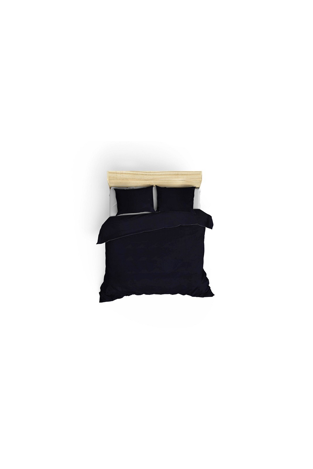 Ensemble housse de couette + taie d'oreiller en satin 260x220 - Dark Blue - 129CTN93490