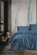 Ensemble housse de couette + taie d'oreiller en satin 260x220 - Blue - 129CTN94606