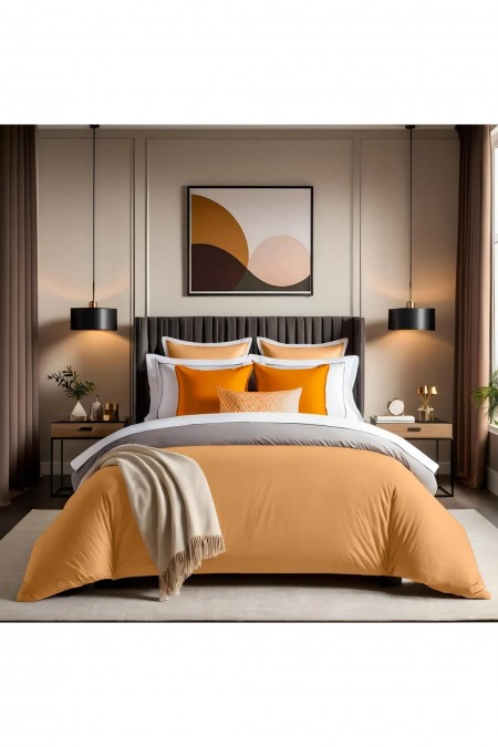 Housse de couette 240x220 - Orange - 815TNE11111