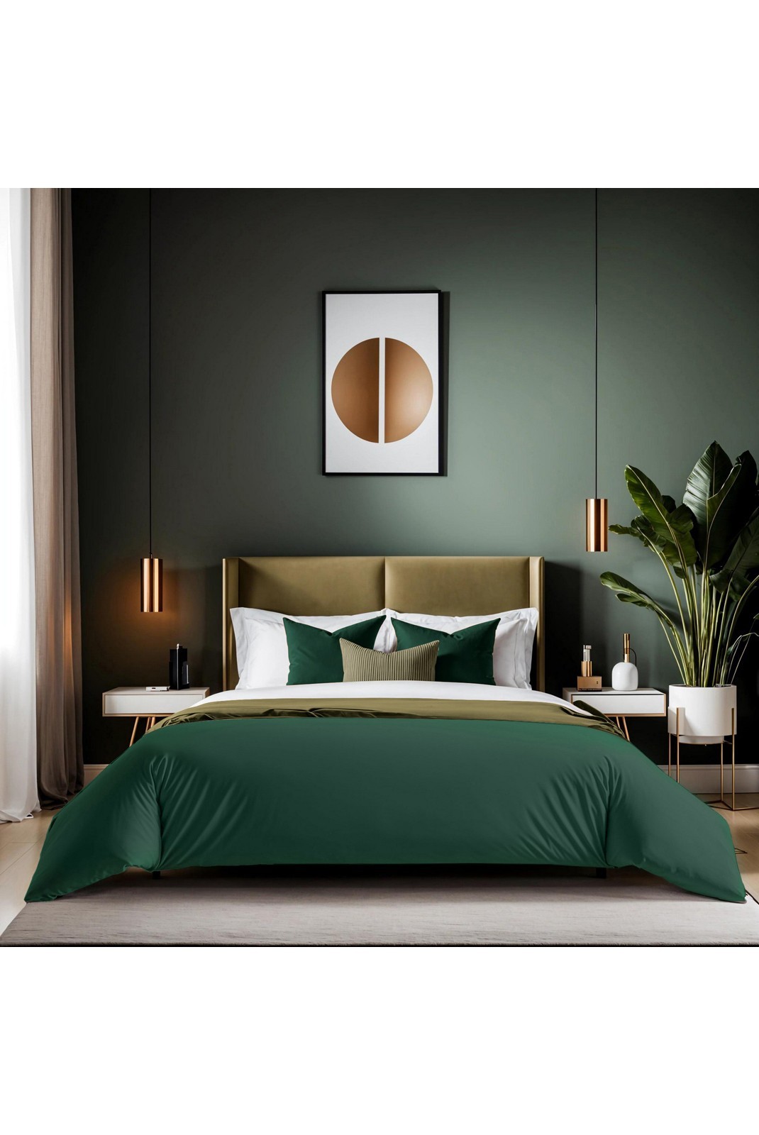 Housse de couette  140x200 - Dark Green - 815TNE31112