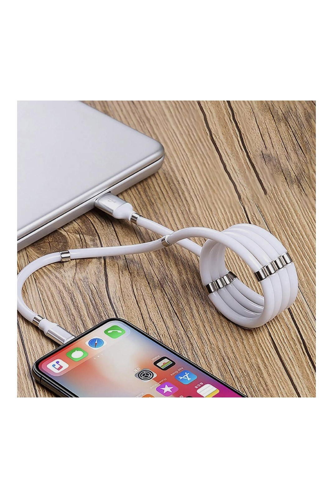 Chargeur USB enroulement magnétique pour iPhone - MAGROLL