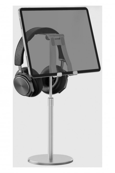 Support aluminium Mobile. Tablette & Casque Audio