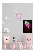 Éclairage LED décoratif en plastique - White/Pink - 395NGR2242