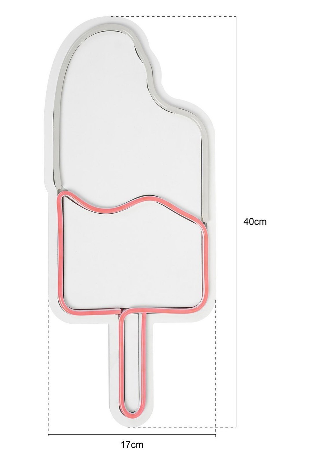 Éclairage LED décoratif en plastique - White/Pink - 395NGR2242