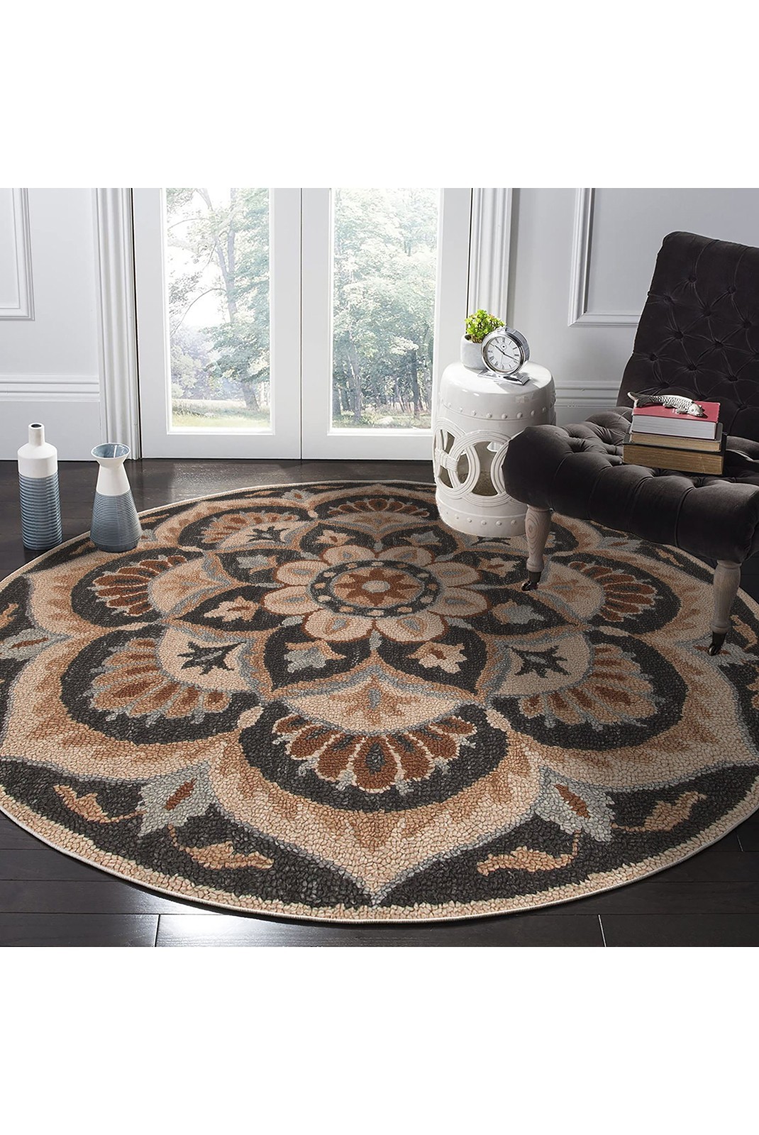 Tapis  - 100x100 - Brown - 599HFT5104