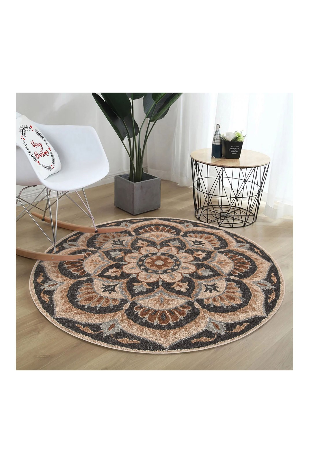 Tapis  - 100x100 - Brown - 599HFT5104